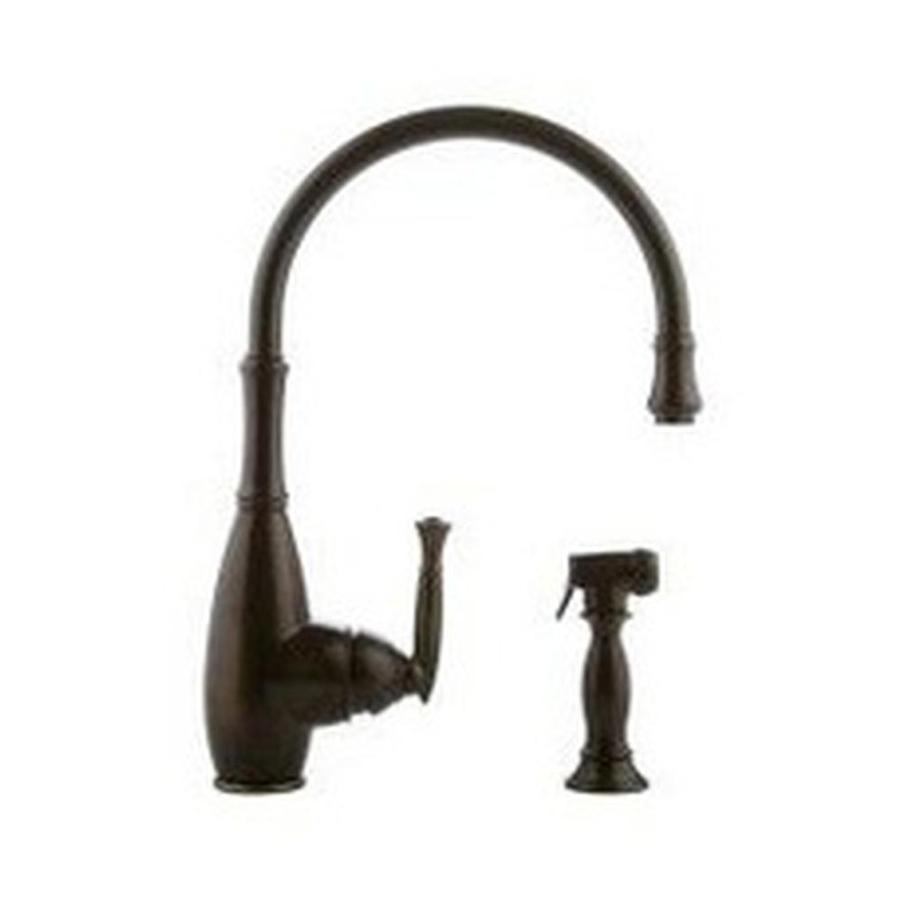 Graff - Kitchen Faucet with Side Spray - Vintage Brushed Brass