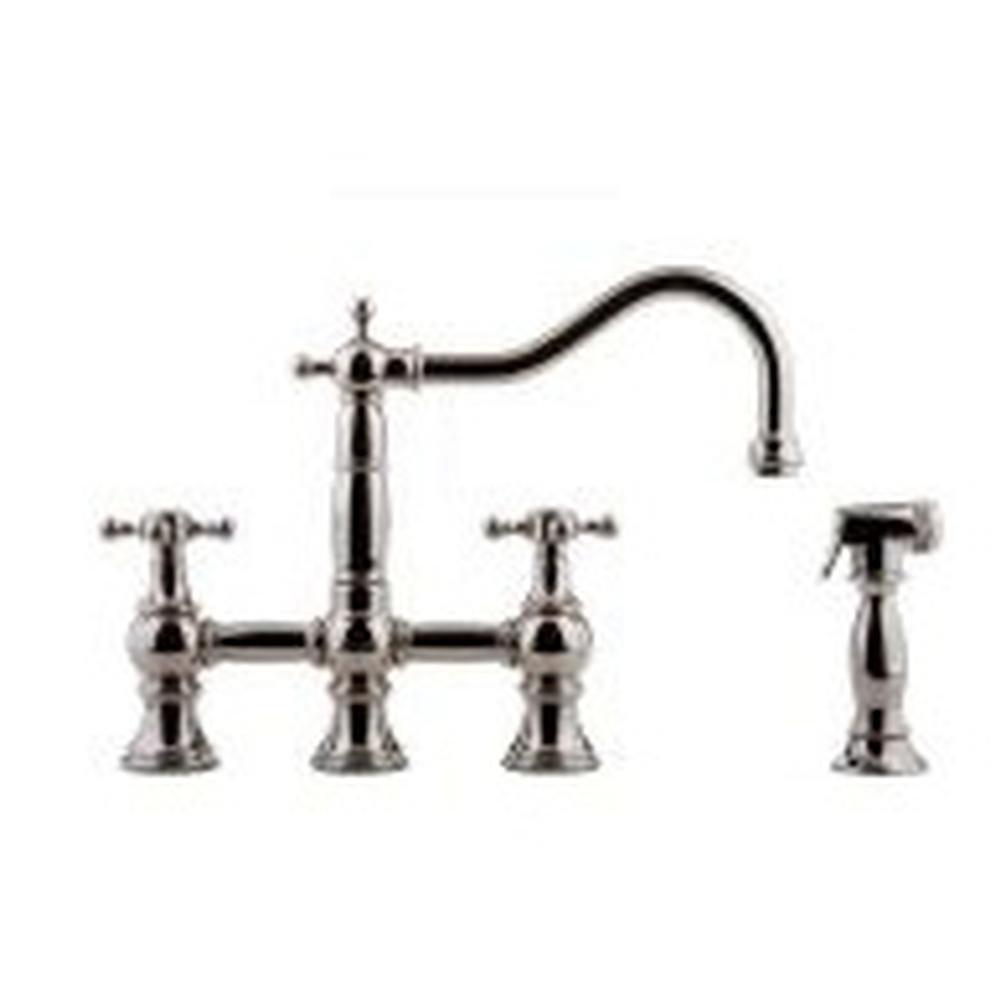 Graff - Bridge Kitchen Faucet with Side Spray - Polished Nickel