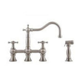 Graff - Bridge Kitchen Faucet with Side Spray - Steelnox  Satin Nickel