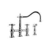 Graff - Bridge Kitchen Faucet with Side Spray - Architectural White