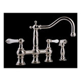 Graff - Bridge Kitchen Faucet with Side Spray - Polished Nickel