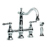 Graff - Bridge Kitchen Faucet with Side Spray - Vintage Brushed Brass