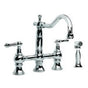Graff - Bridge Kitchen Faucet with Side Spray - Vintage Brushed Brass