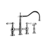 Graff - Bridge Kitchen Faucet with Side Spray - Architectural White