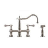 Graff - Bridge Kitchen Faucet with Side Spray - Steelnox  Satin Nickel