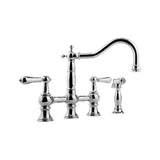 Graff - Bridge Kitchen Faucet with Side Spray - Architectural White