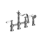 Graff - Bridge Kitchen Faucet with Side Spray - Unfinished Brushed Brass