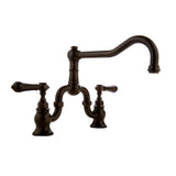 Graff - Bridge Kitchen Faucet - Vintage Brushed Brass