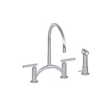 Graff - Bridge Kitchen Faucet with Independent Side Spray - Polished Nickel