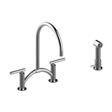 Graff - Bridge Kitchen Faucet with Independent Side Spray - Warm Bronze Pvd