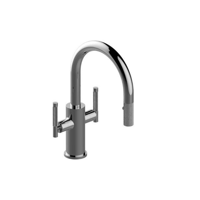 Graff - Pull-Down Two-Handle Bar/Prep Faucet - Architectural White