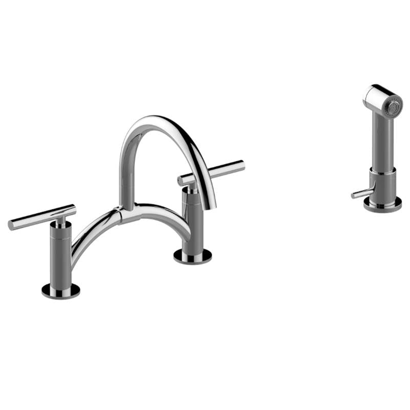 Graff - Bridge Bar/Prep Faucet with Independent Side Spray - Warm Bronze Pvd