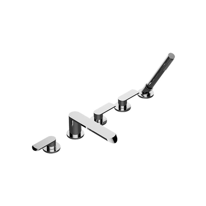 Graff - Phase Roman Tub Set w/handshower (Rough and Trim) - Architectural White