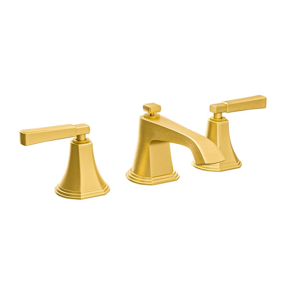 Graff - Finezza UNO Widespread Lavatory Faucet w/Lever Handle - 24K Brushed Gold Plated