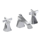 Graff - Finezza DUE Widespread Lavatory Faucet w/Cross Handle - Architectural White