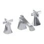 Graff - Finezza DUE Widespread Lavatory Faucet w/Cross Handle - Architectural White