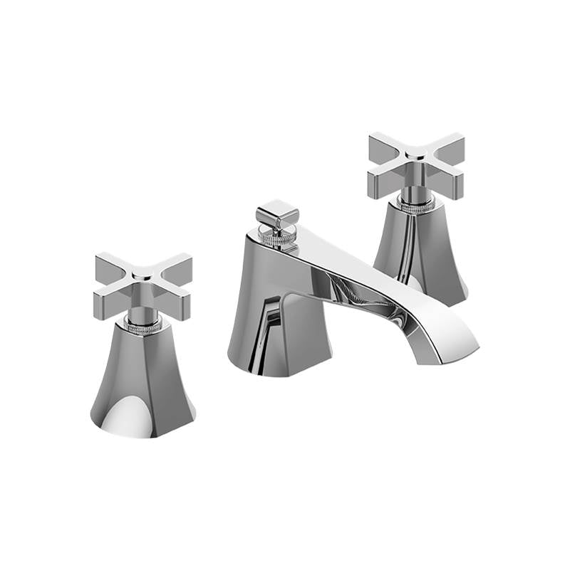 Graff - Finezza DUE Widespread Lavatory Faucet w/Cross Handle - Warm Bronze Pvd