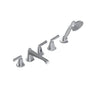 Graff - Finezza UNO Roman Tub Set w/Handshower w/Lever Handle (Rough and Trim) - Architectural White