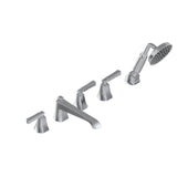 Graff - Finezza DUE Roman Tub Set w/Handshower w/Lever Handle (Rough and Trim) - Architectural White