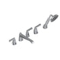 Graff - Finezza DUE Roman Tub Set w/Handshower w/Lever Handle (Rough and Trim) - Architectural White