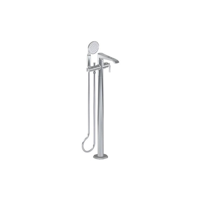 Graff - Finezza UNO Floor-Mounted Tub Filler (Rough and Trim) - Architectural White