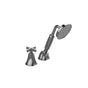 Graff - Finezza UNO Deck-Mounted Handshower & Diverter Set w/Cross Handle (Trim) - Architectural White