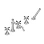 Graff - Camden Roman Tub Set w/Handshower w/Cross Handle (Rough and Trim) - Architectural White