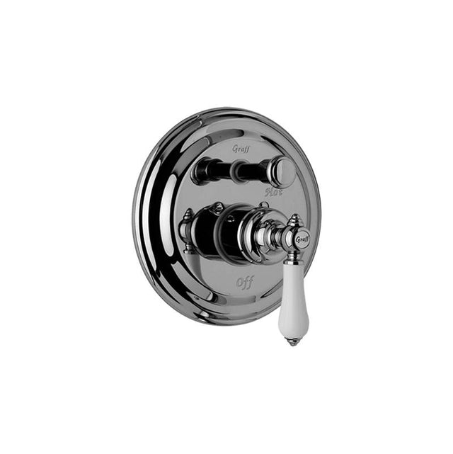 Graff - Adley Pressure Balancing Valve Trim with Handle and Diverter (Trim) - Architectural White