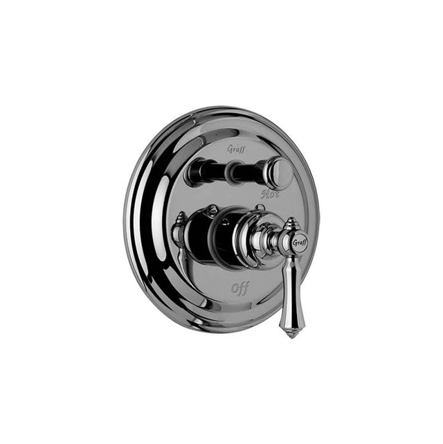 Graff - Adley Pressure Balancing Valve Trim with Handle and Diverter (Trim) - Vintage Brushed Brass