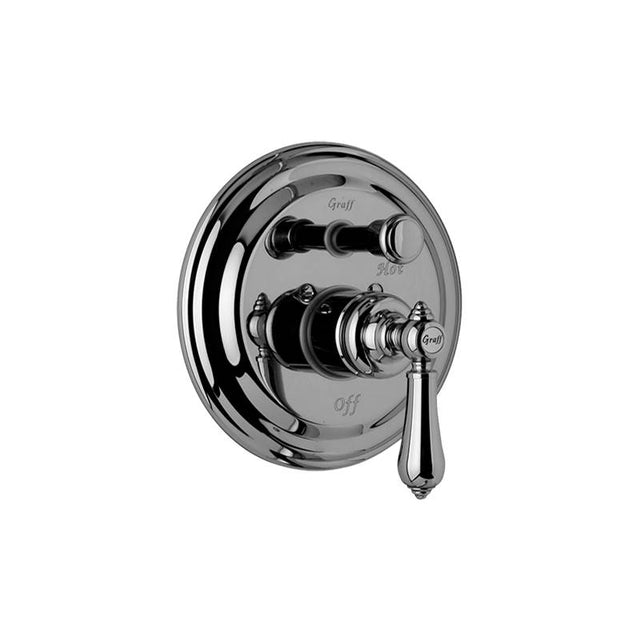 Graff - Adley Pressure Balancing Valve Trim with Handle and Diverter (Trim) - Vintage Brushed Brass