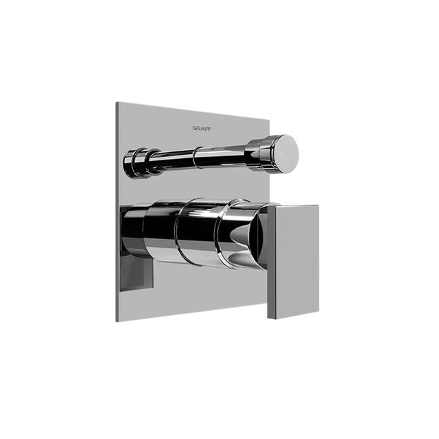 Graff - Solar Pressure Balancing Valve Trim with Handle and Diverter (Trim) - Architectural White