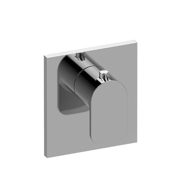 Graff - Sento Square M-Series Thermostatic Valve Trim Plate with Handle - Architectural White