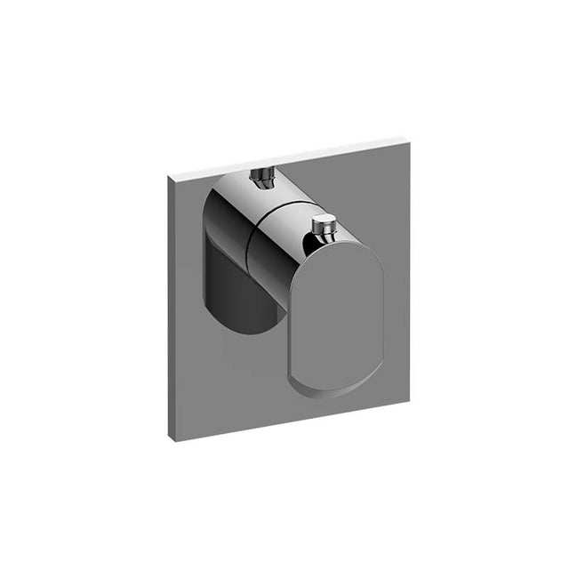 Graff - Phase Square M-Series Thermostatic Valve Trim Plate with Handle - Architectural White