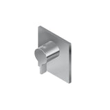 Graff - M-Series Square Thermostatic Valve Trim Plate and Terra Handle - Unfinished Brass