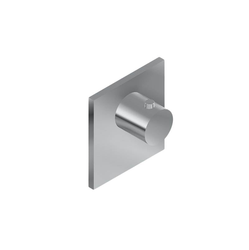 Graff - M.E. Square M-Series Thermostatic Valve Trim Plate with Handle - Architectural White