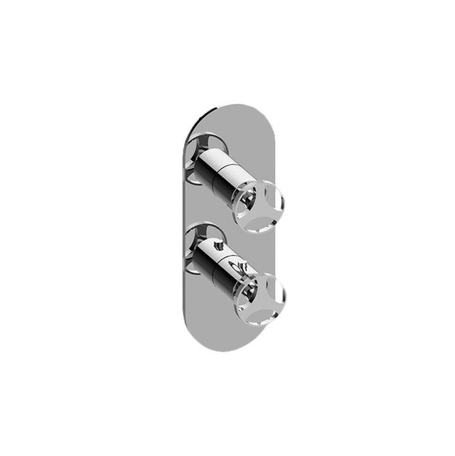Graff - Harley Round M-Series Valve Trim with Two Handles - Architectural White