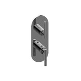 Graff - M.E./Terra Round M-Series Valve Trim with Two Handles - Polished Chrome With Matte Black