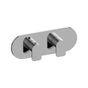 Graff - Sento Round M-Series Valve Trim with Two Handles (Horizontal Orientation) - Architectural White