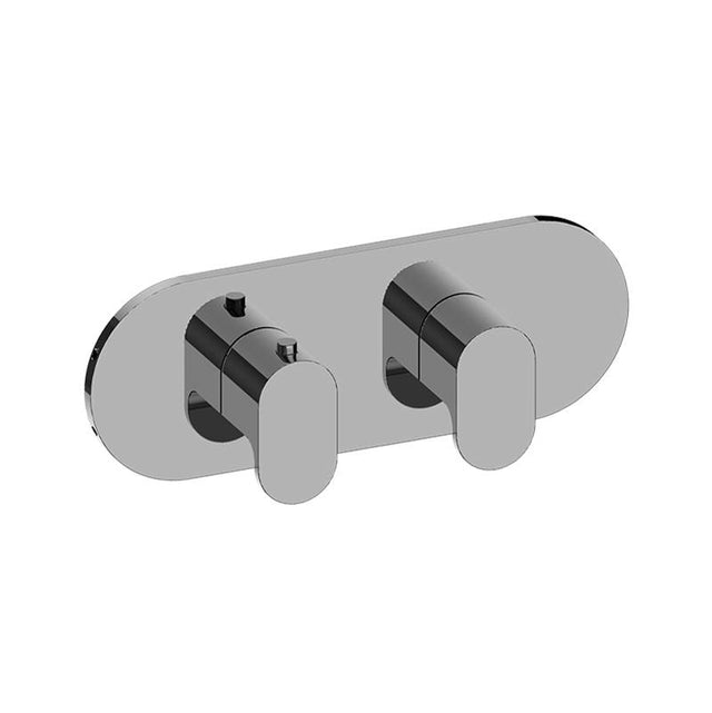 Graff - Ametis Round M-Series Valve Trim with Two Handles (Horizontal Orientation) - Architectural White