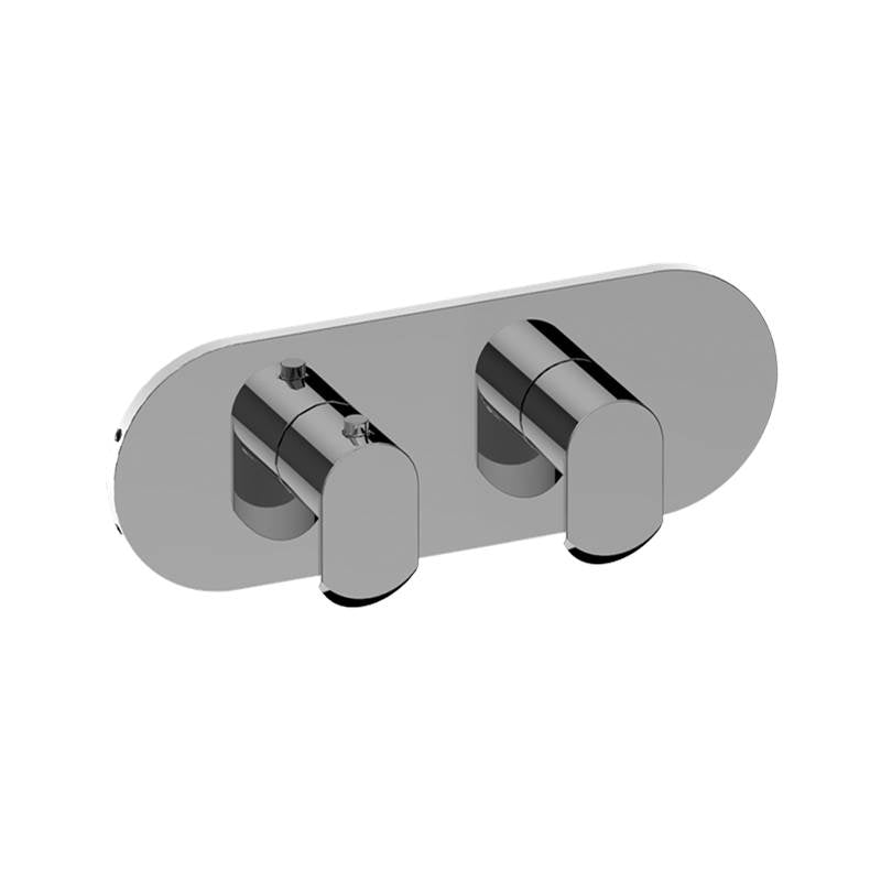 Graff - Phase Round M-Series Valve Trim with Two Handles (Horizontal Orientation) - Architectural White