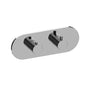 Graff - M.E. Round M-Series Valve Trim with Two Handles (Horizontal Orientation) - Warm Bronze Pvd