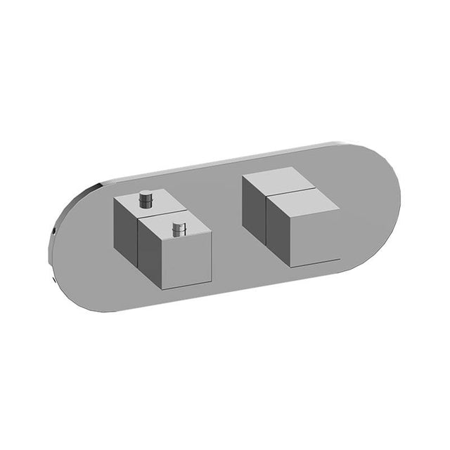 Graff - Incanto Round M-Series Valve Trim with Two Handles (Horizontal Orientation) - Architectural White
