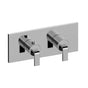 Graff - Immersion Square M-Series Valve Trim with Two Handles (Horizontal Orientation) - Architectural White