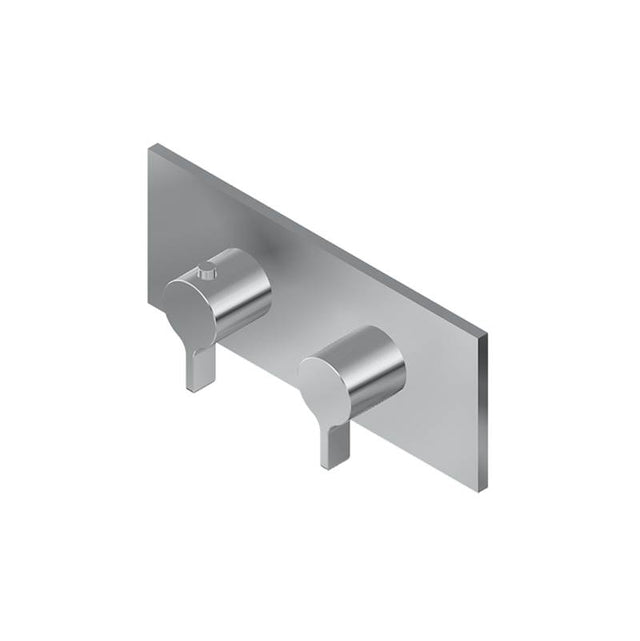 Graff - Terra Square M-Series Valve Trim with Two Handles (Horizontal Orientation) - Architectural White