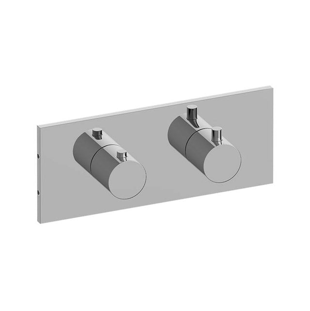 Graff - M.E. Square M-Series Valve Trim with Two Handles (Horizontal Orientation) - Architectural White