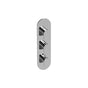 Graff - Sento Round M-Series Valve Trim with Three Handles - Architectural White