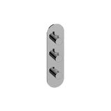 Graff - M.E. Round M-Series Valve Trim with Three Handles - Architectural White