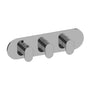 Graff - Ametis Round M-Series Valve Trim with Three Handles (Horizontal Orientation) - Architectural White