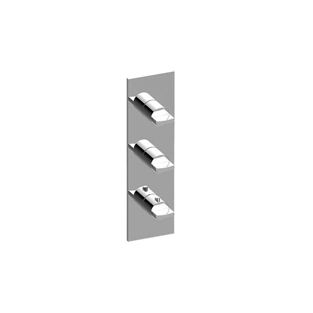 Graff - Sade/Targa Square M-Series Valve Trim with Three Handles - Architectural White