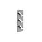 Graff - Sade/Targa Square M-Series Valve Trim with Three Handles - Architectural White